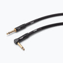 On-Stage OSPRO-ICR-25, Production-Grade Braided Instrument Cable (Right Angle to Straight) 25 ft, 24 AWG Gauge, Oxygen-free copper, Braided Shielding Construction