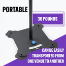 On-Stage SS8000, Production-Grade Speaker/Lighting Stand, Height Adjustment 55.51 - 98.42 in, 65 lb Weight Capacity, Steel with Metal Knob Material, Black, Includes 38mm Speaker Adapter, M10x35mm Bolt and Washer