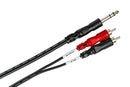 HOSA - Insert Cable, 1/4 in TRS to Dual RCA, 3 m
