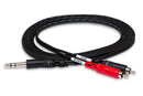 HOSA - Insert Cable, 1/4 in TRS to Dual RCA, 3 m