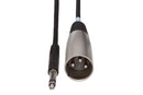 HOSA - Balanced Interconnect, TT TRS to XLR3M, 3 ft