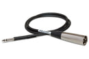HOSA - Balanced Interconnect, TT TRS to XLR3M, 3 ft