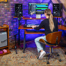 On-Stage WS7500RB, Workstation, 175 lbs. Weight Capacity, Wood and Steel Construction, Rosewood and Black