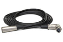 HOSA - Balanced Interconnect, Right-angle XLR3F to XLR3M, 3 ft