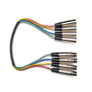 HOSA - Balanced Snake 4 Channel, XLR3F to XLR3M, 1.5ft