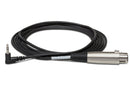HOSA - Camcorder Microphone Cable, XLR3F to Right-angle 3.5 mm TRS, 15 ft