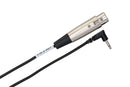 HOSA - Camcorder Microphone Cable, XLR3F to Right-angle 3.5 mm TS, 5 ft