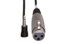 HOSA - Camcorder Microphone Cable, XLR3F to Right-angle 3.5 mm TS, 5 ft