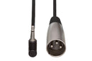 HOSA - Camcorder Microphone Cable, Right-angle 3.5 mm TS to XLR3M, 5 ft