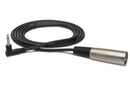 HOSA - Camcorder Microphone Cable, Right-angle 3.5 mm TS to XLR3M, 5 ft