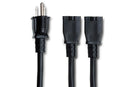 HOSA - Power Extension Y Cable, Dual NEMA 5-15R to NEMA 5-15P, 14 AWG x 3 OFC
