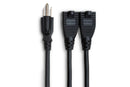 HOSA - Power Extension Y Cable, Dual NEMA 5-15R to NEMA 5-15P, 18 AWG x 3 OFC