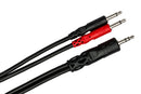 HOSA - Stereo Breakout, 3.5 mm TRS to Dual 3.5 mm TS, 12 in