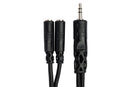 HOSA - Y Cable, 3.5 mm TRS to Dual 3.5 mm TRSF