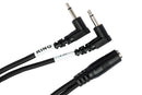 HOSA - Air Travel Headphone Adapter, Dual 3.5 mm TS to 3.5 mm TRSF