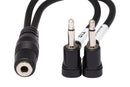 HOSA - Air Travel Headphone Adapter, Dual 3.5 mm TS to 3.5 mm TRSF