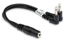 HOSA - Air Travel Headphone Adapter, Dual 3.5 mm TS to 3.5 mm TRSF