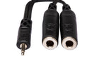 HOSA - Y Cable, 3.5 mm TRS to Dual 1/4 in TRSF