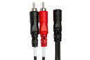 HOSA - Stereo Breakout, 3.5 mm TRSF to Dual RCA