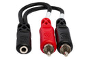 HOSA - Stereo Breakout, 3.5 mm TRSF to Dual RCA