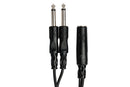 HOSA - Y Cable, 1/4 in TSF to Dual 1/4 in TS