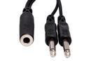HOSA - Y Cable, 1/4 in TSF to Dual 1/4 in TS