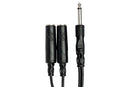 HOSA - Y Cable, 1/4 in TS to Dual 1/4 in TSF
