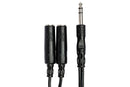 HOSA - Y Cable, 1/4 in TRS to Dual 1/4 in TRSF
