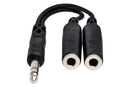 HOSA - Y Cable, 1/4 in TRS to Dual 1/4 in TRSF