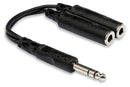 HOSA - Y Cable, 1/4 in TRS to Dual 1/4 in TRSF