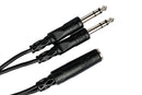 HOSA - Y Cable, 1/4 in TRSF to Dual 1/4 in TRS