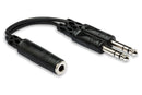 HOSA - Y Cable, 1/4 in TRSF to Dual 1/4 in TRS