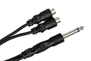 HOSA - Y Cable, 1/4 in TS to Dual RCAF