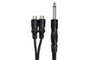 HOSA - Y Cable, 1/4 in TS to Dual RCAF