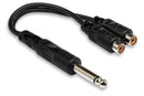 HOSA - Y Cable, 1/4 in TS to Dual RCAF