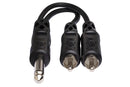 HOSA - Y Cable, 1/4 in TS to Dual RCA