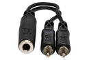 HOSA - Y Cable, 1/4 in TSF to Dual RCA