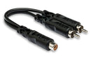 HOSA - Y Cable, RCAF to Dual RCA