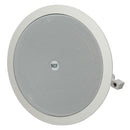 RCF PL 60, 6" Twin-Cone Flush Mounting Ceiling Speaker, White, 6W, 70-100V