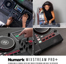 Numark Mixstream Pro+, Standalone DJ Controller with 7-Inch Touchscreen, Built-In Speakers and Wi-Fi Streaming