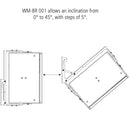 RCF WM-BR 001, Wall Mount Bracket for M 05, 06, 08, 10, 12, C 32 and C 45 (Requires Horizontal Bracket)