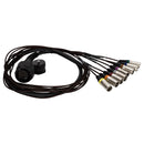 RCF CBL LKS 25-2 FANOUT, 25 Pin To 8X XLR, Cable 1.0 M, Fanout 1.0 M