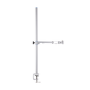 amaran Verge Desk Clamp Stand (Silver), Fully-adjustable desk clamp stand for mounting the amaran Verge or Verge Max directly to your desk