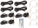 Eliminator Mega Flat Hex L PAK4, 4 x Mega Par L Hex, 3 x DMX Cables, 1 x Soft Carrying Pack