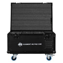ADJ Element H6 Pak Chr, Pack Includes Six IP54 Battery Powered Fixtures with Chrome Finish, 4 x 20 Watt RGBA LEDs, 17 Degree Beam Angle, WiFLY Wireless DMX, Includes Road Case with On Board Charging System