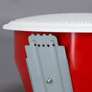 RCF PL 70EN, 6" Twin-Cone Flush Mounting Ceiling Speaker, White Frame+Grid, 6W, 70-100V. Steel Back-Can Included - EN54-24