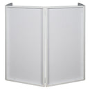 Accu-Stand Event Facade 2 W, White Frame 4 Panel Facade, Metal Frame, Removable Split System with Hinges, Removable Scrims, Includes Rugged Bag, Black and White Scrims
