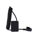 Blackhawk D-TAP to Sony A7S III NP-FZ100 Dummy Battery Cable, Coiled 16 inch to 36 inch, Voltage-Regulated 8V Output, Power a7S III Cameras from D-Tap Source, Black