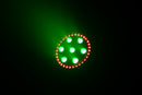 Eliminator Lighting LP 8R, Compact LED Par with 7 x 8W RGBW 4-in-1 Center LEDs and 32 RGB Ring LEDs, Animated Ring Effects, Wireless Remote, 4 DMX Channel Modes