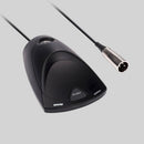 Shure MX400DP, Desktop Base, Small Desktop Base with input, switched preamplifier, programmable logic switch and LED. Supports standard and light ring microphones